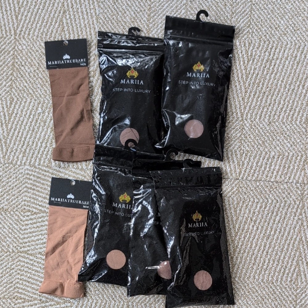(5) New Mariia True Bare Convertible Body Tights No 4 & No 5 Tan Brown S/M L/XL